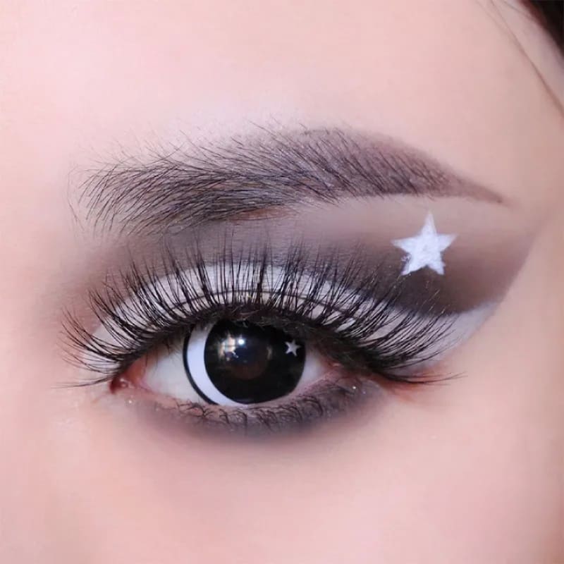 Colourfuleye Moon Star White Black Colored Contacts