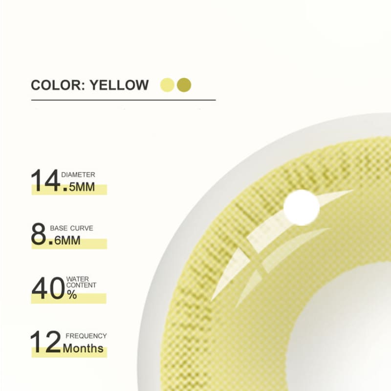 Avatar Yellow Colored Contact Lenses