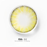 Crystal Ball Yellow Colored Contact Lenses